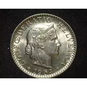 SWITZERLAND Copper-Nickel 20 RAPPEN