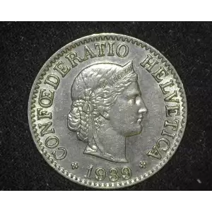 SWITZERLAND Nickel 10 RAPPEN