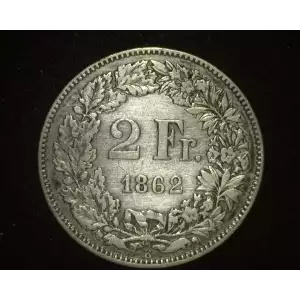 SWITZERLAND Silver 2 FRANCS